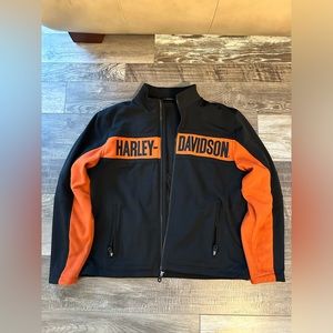 Harley Davidson Insulated Jacket with Fleece Men’s XL Orange and Black
